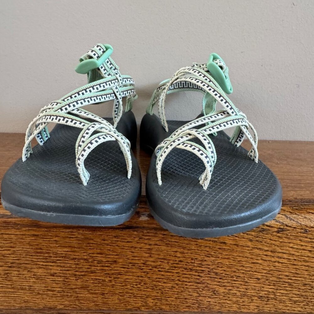 Chaco Women's Eco Tread Sandals Adjustable Strap Durable Sole Green Black Size 7 - Picture 14 of 16